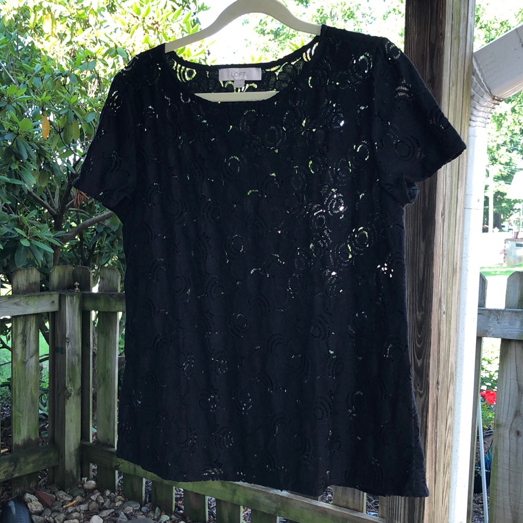 Loft Black Lace Top